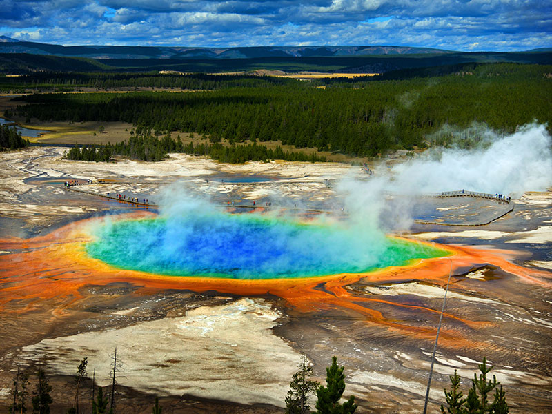 Grand Prismatic Spring on Yellowstone Lower Loop Tour from Jackson Hole or Big Sky - Backcountry Safaris